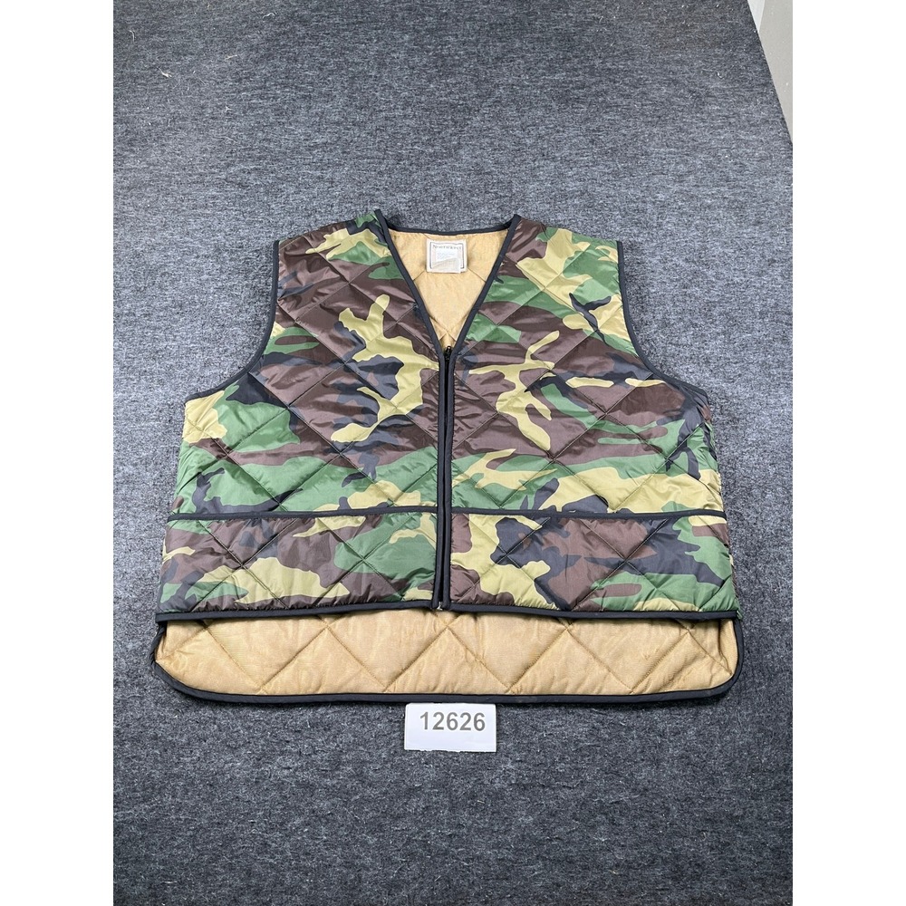 Northwest Territory Quilted Vest Mens XXL Camo Excellent Full Zip Outdoor Layer